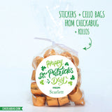 Handwritten Happy St. Patrick's Day Stickers