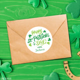 Handwritten Happy St. Patrick's Day Stickers
