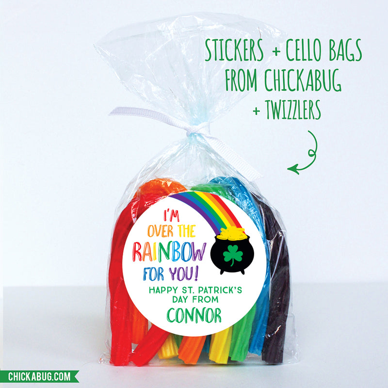 "Over The Rainbow" St. Patrick's Day Stickers
