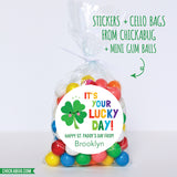 Shamrock "Lucky Day" St. Patrick's Day Stickers