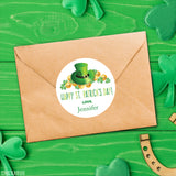 Hat, Gold Coins & Shamrocks St. Patrick's Day Stickers
