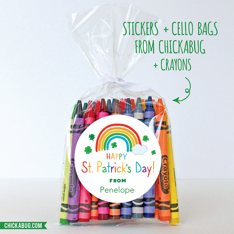 Hand Drawn Rainbow St. Patrick's Day Stickers