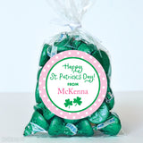 Pink St. Patrick's Day Stickers