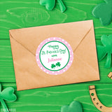 Pink St. Patrick's Day Stickers