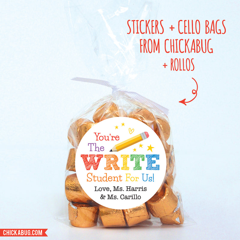 "The WRITE Student For Me" Teacher Stickers