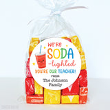 "SODA-lighted" Teacher Appreciation Stickers