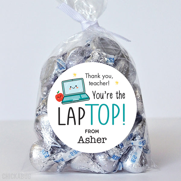 "You're the LapTOP" Tech Teacher Appreciation Stickers