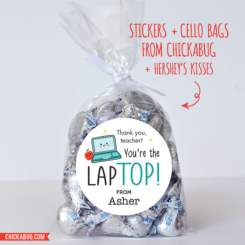 "You're the LapTOP" Tech Teacher Appreciation Stickers