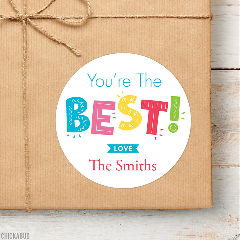 "You're The Best" Appreciation Stickers