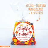 "Thankful & Grateful" Thanksgiving Stickers