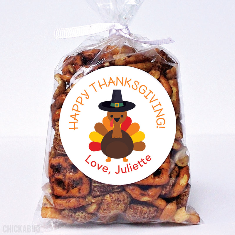 Happy Thanksgiving Friends Stickers - Turkey, Acorn, Pumpkin and Corn