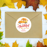 "We're Thankful For You!" Vintage Truck Thanksgiving Stickers