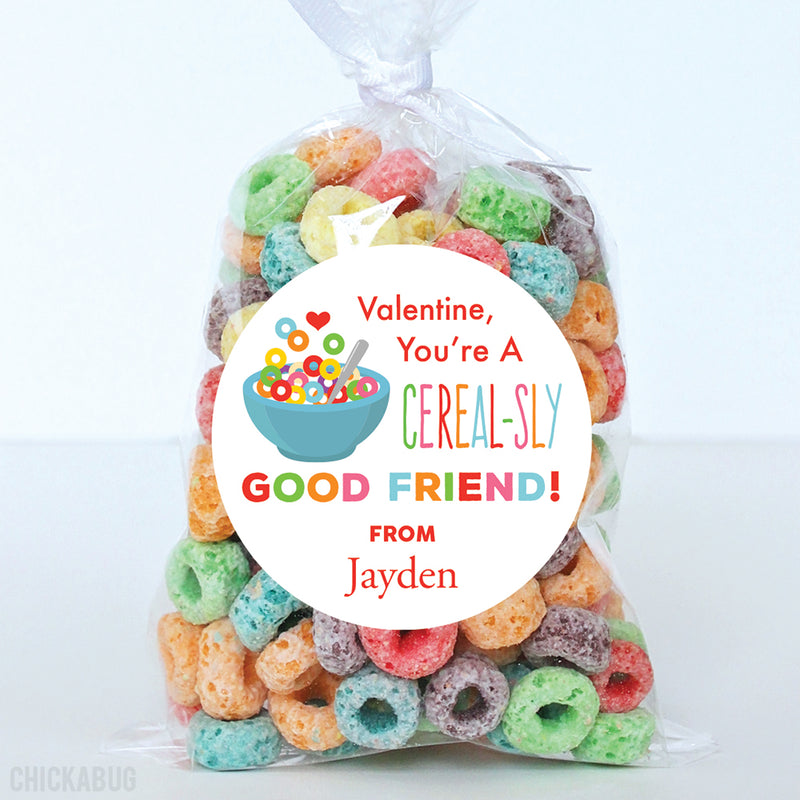 Cereal  Valentine's Day Stickers