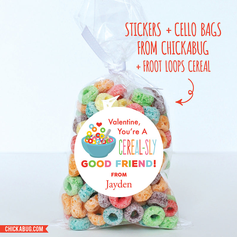 Cereal  Valentine's Day Stickers