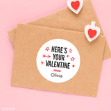 "Here's Your Valentine" Valentine's Day Stickers