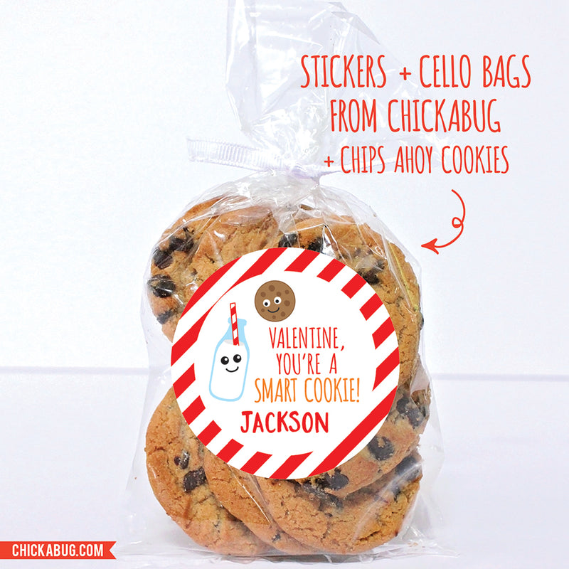 personalized-you-re-a-smart-cookie-valentine-s-day-stickers-chickabug for Free Printable Smart Cookie Tags Personalized