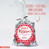 "Hugs and Kisses" Valentine's Day Stickers