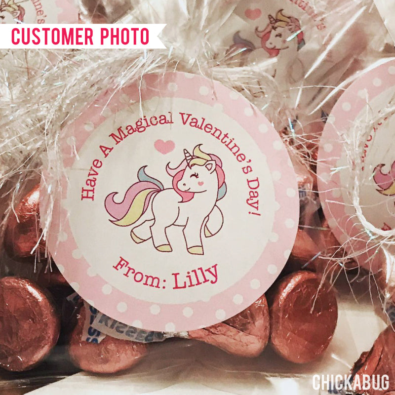 Unicorn Valentine's Day Stickers