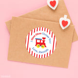 Train Valentine's Day Stickers