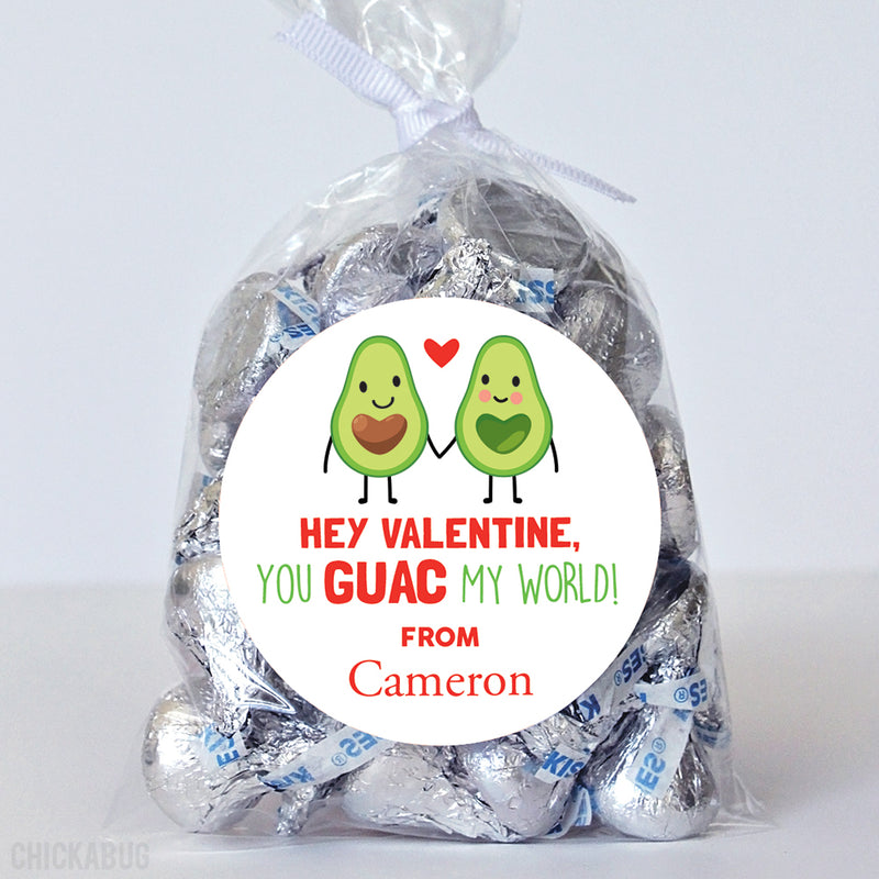 Avocado Valentine's Day Stickers