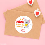 Mice Valentine's Day Stickers