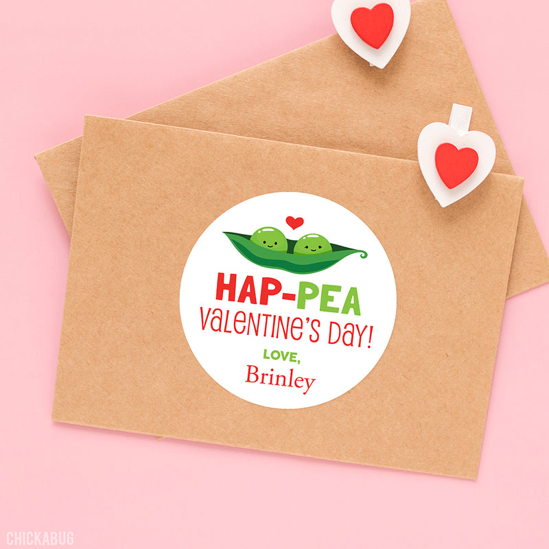 Peas in a Pod Valentine's Day Stickers