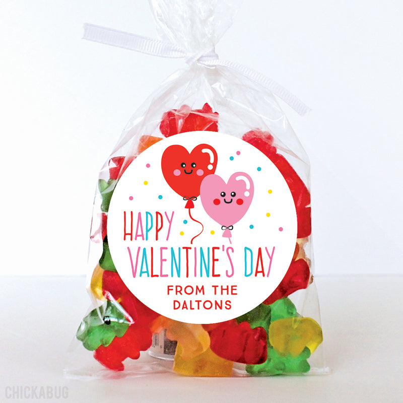 Heart Balloons Valentine's Day Stickers