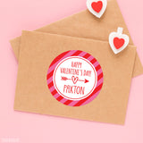 Heart & Arrow Valentine's Day Stickers - Red