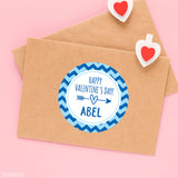 Heart & Arrow Valentine's Day Stickers - Blue