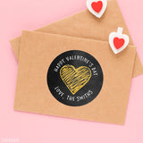 Chalkboard & Heart Valentine's Day Stickers