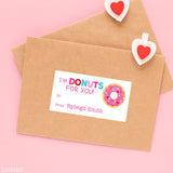 Donut Valentine's Day Gift Labels