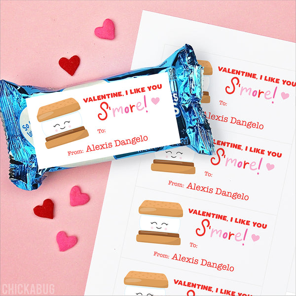 S'More Valentine's Day Gift Labels