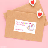 Magical Unicorn Valentine's Day Gift Labels