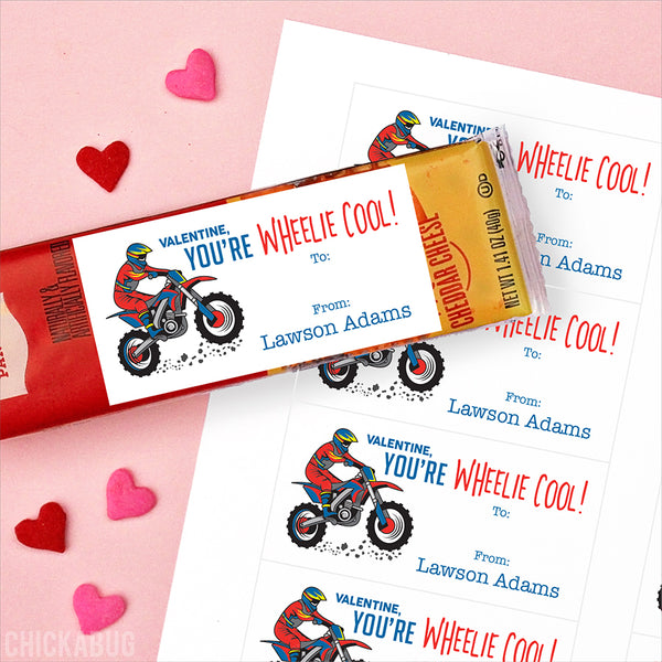 Dirt Bike Valentine's Day Gift Labels