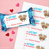 Otters Valentine's Day Gift Labels