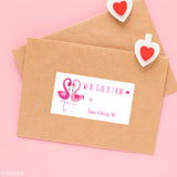 Flamingos Valentine's Day Gift Labels