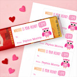 Owl Valentine's Day Gift Labels