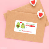 "Let's Avo-Cuddle!" Avocado Valentine's Day Gift Labels