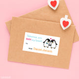 Penguins Valentine's Day Gift Labels