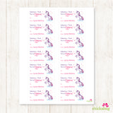 Unicorn "You're Magical!" Valentine's Day Gift Labels