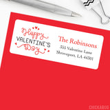 Handwritten Valentine's Day Address Labels
