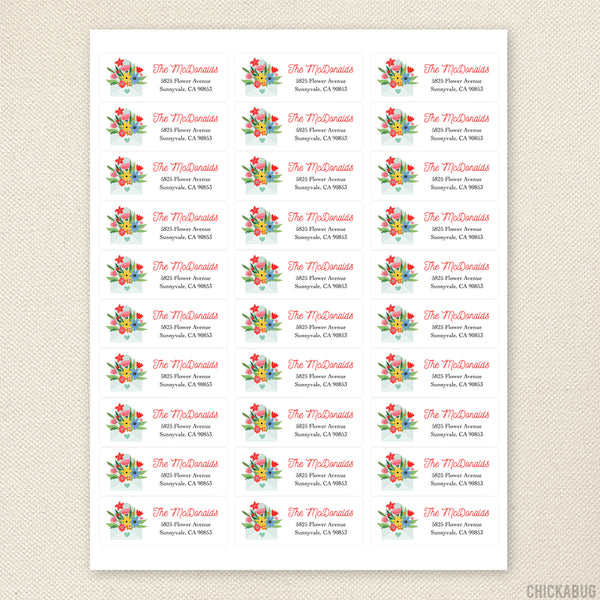 Chick Address Labels Chickabug - Personalized Labels for Holidays, Parties & Everyday