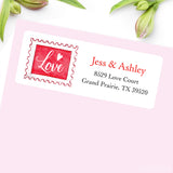 Love Stamp Valentine's Day Address Labels