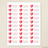Love Heart Address Labels