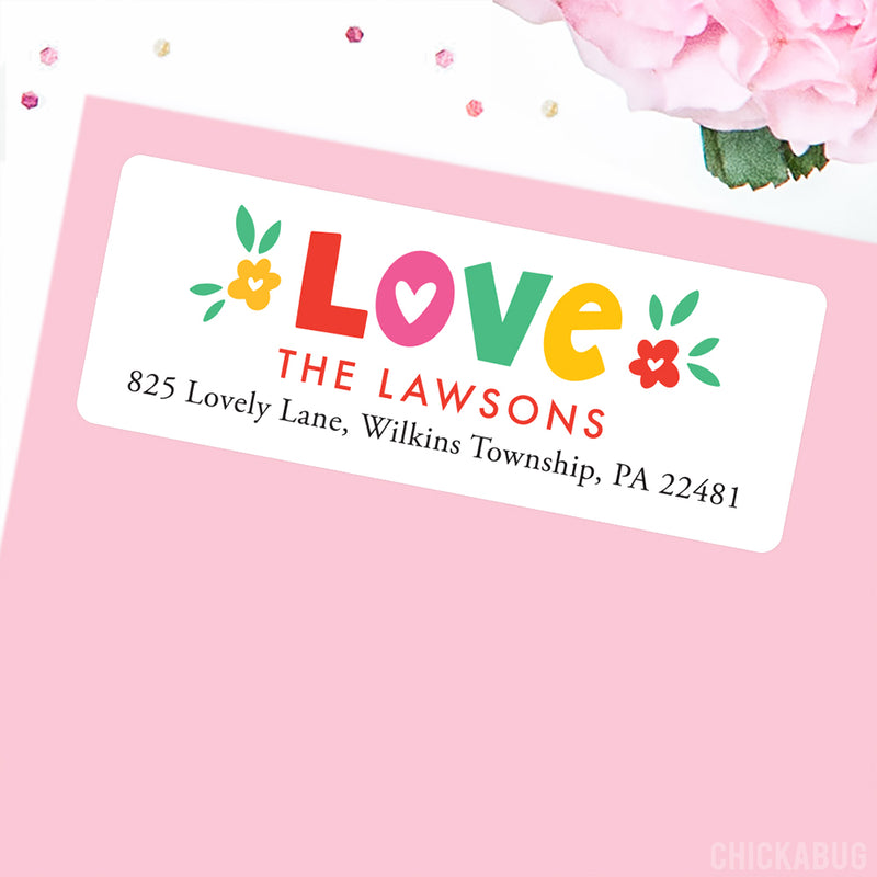 Love Valentine's Day Address Labels