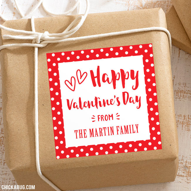 Handwritten Hearts Valentine's Day Gift Labels