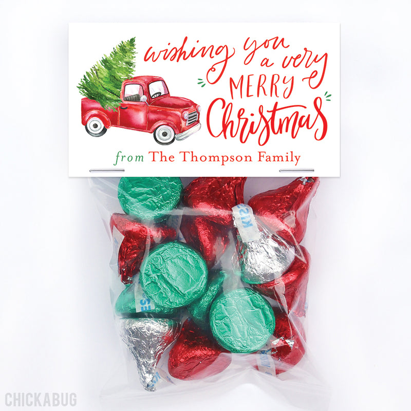 Vintage Truck Christmas Paper Tags and Bags