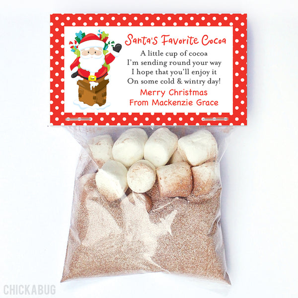 Santa's Favorite Christmas Cocoa Paper Tags and Bags