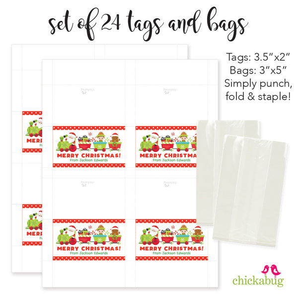 Christmas Train Paper Tags and Bags