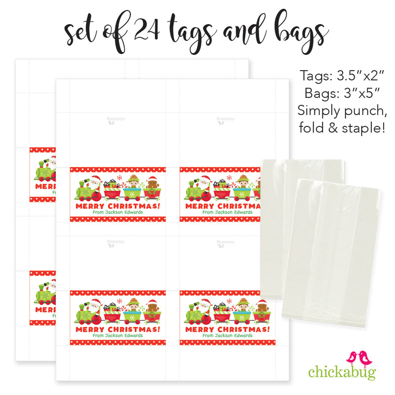 Christmas Train Paper Tags and Bags